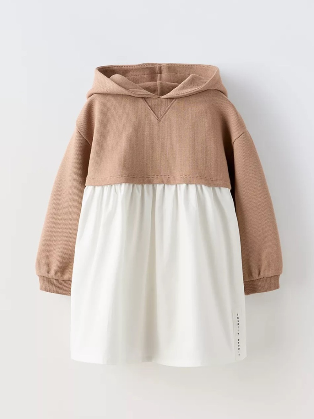NEW Zara Combination Hooded Dress